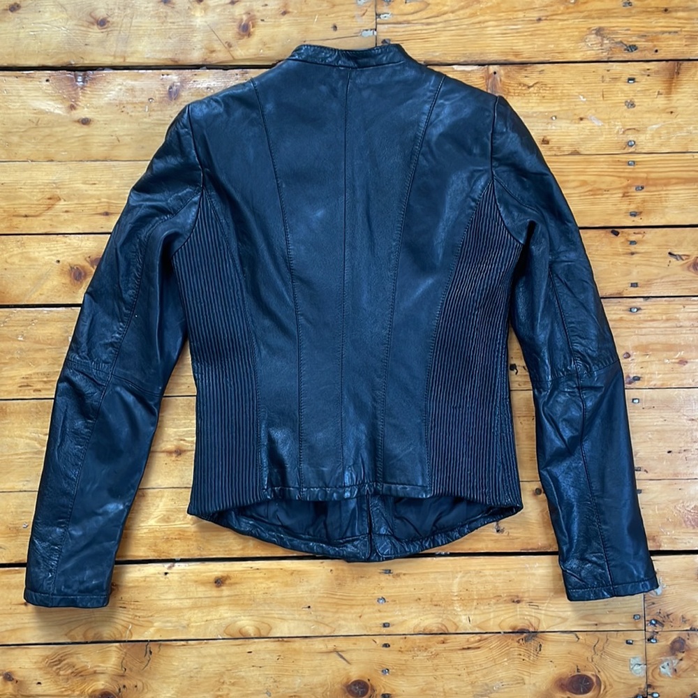 Zara Basic Lambskin Leather Jacket - image 6